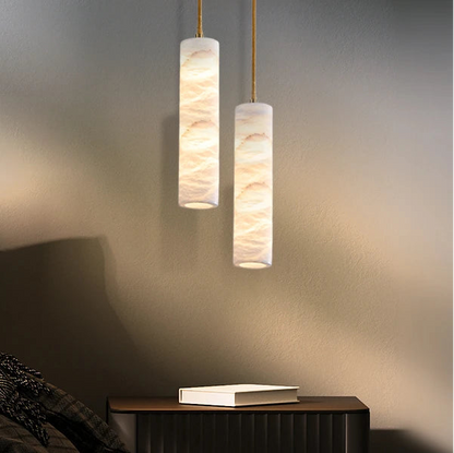 Vorla Spanish Alabaster Pendant Light 2 Head | Celestre