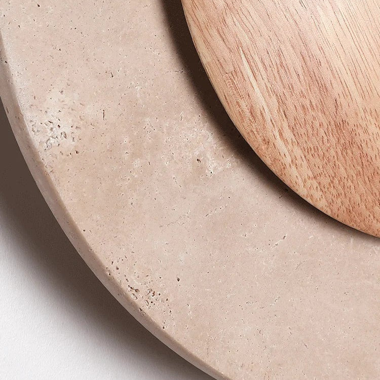 Rori Travertine Disc Wall Light | Celestre