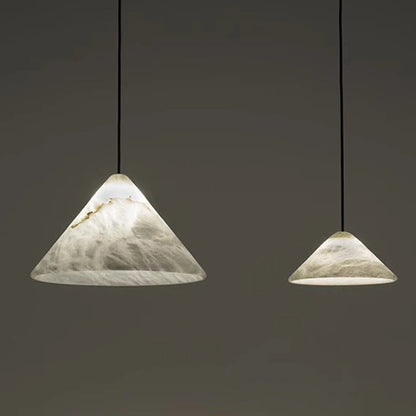 Brix Alabaster Conical Pendant Light | Celestre