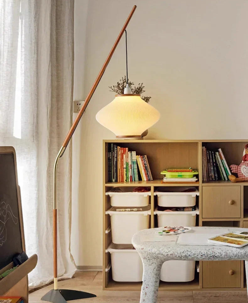 Biro Pleated Arc Floor Lamp Tri-Colour | Celestre