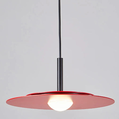 Virro Slim Round Disc Pendant Light Red D 35 cm | Celestre