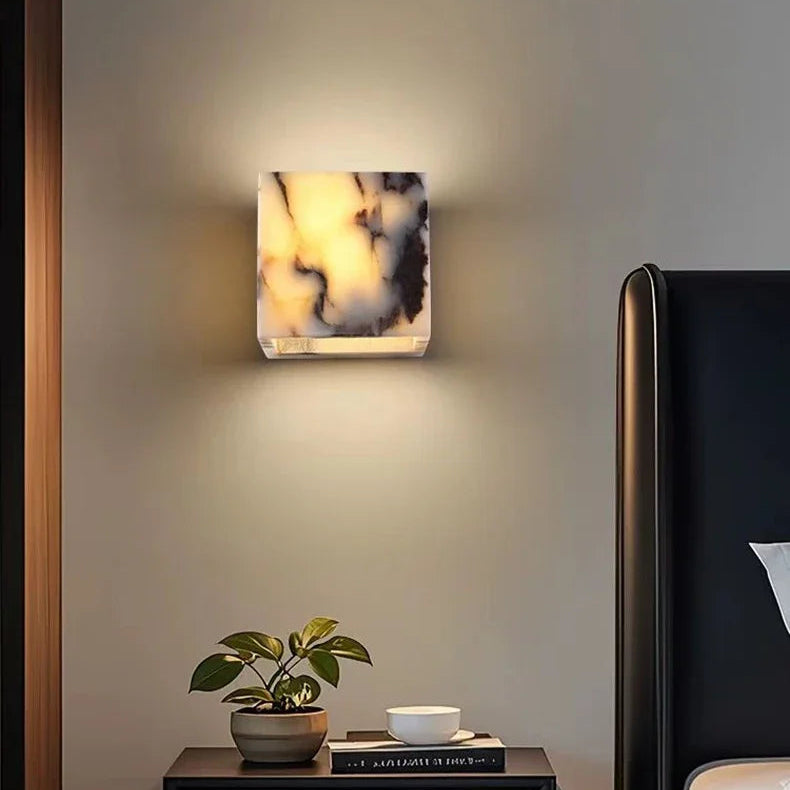 Avely Block Marble Wall Light D 12 cm x H 12 cm | Celestre