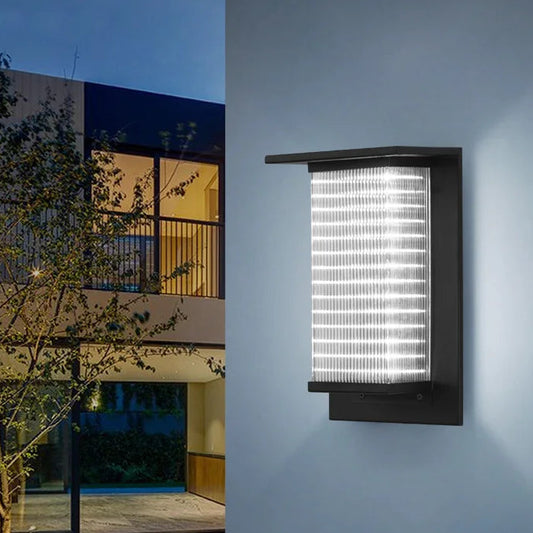 Lili Industrial Ribbed Outdoor Wall Light Square | Celestre