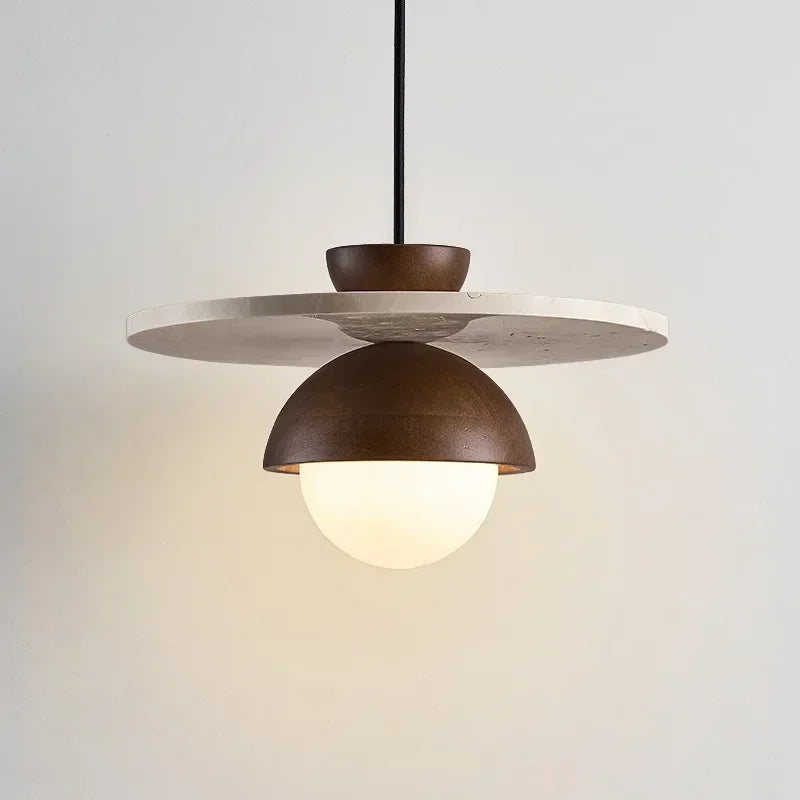 Pila Stacked Travertine Pendant Light | Celestre