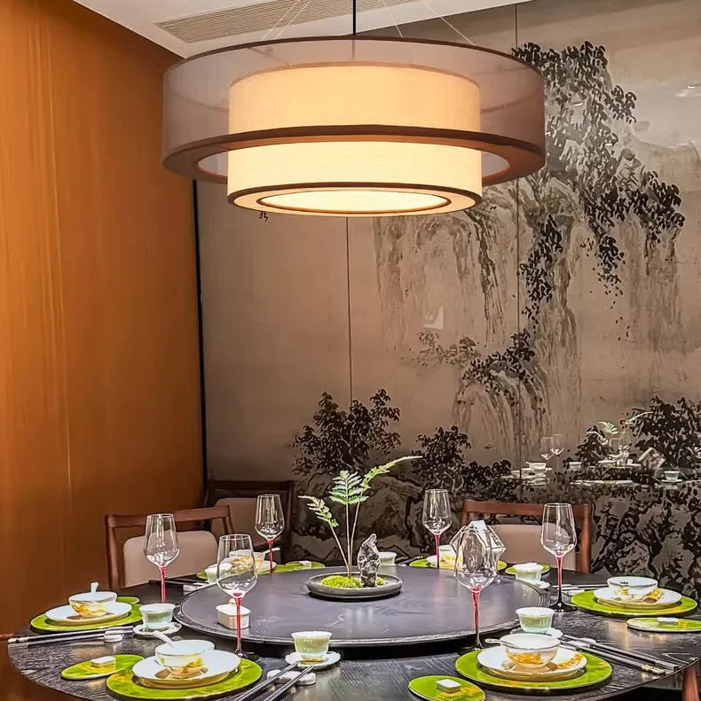 Pora Drum Layered Pendant Light | Celestre