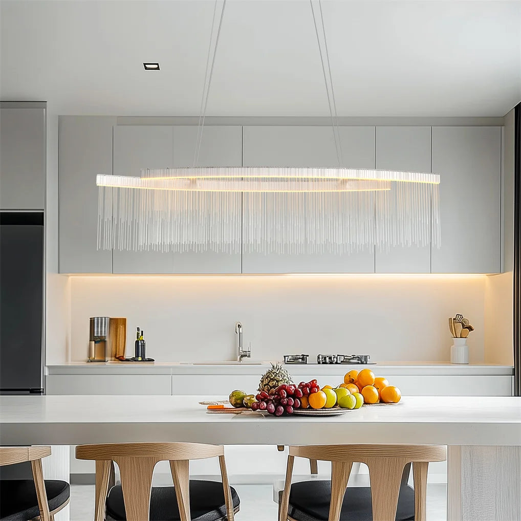 Jora Linear Fringe Chandelier L 110 cm | Celestre