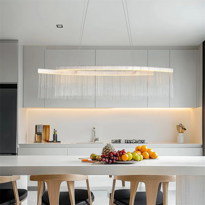 Jora Linear Fringe Chandelier L 110 cm | Celestre