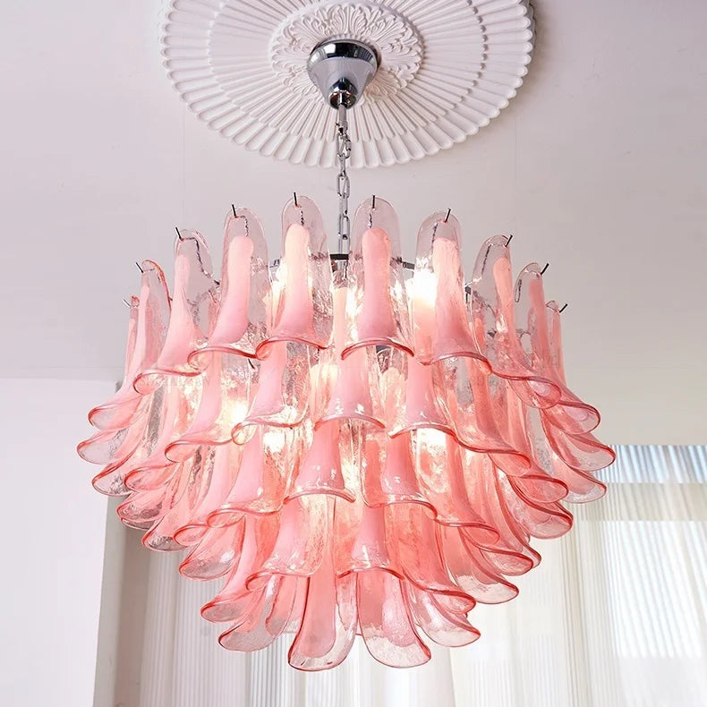 Feno Mid Century Glass Petal Chandelier Dia80cm-4 layers | Celestre