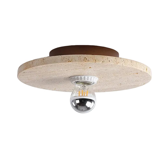 Felu Travertine Disc Ceiling Light | Celestre