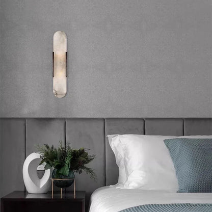 Liro Alabaster Pill Shaped Wall Light | Celestre
