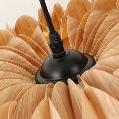 Gris Japandi Veneer Pendant Light | Celestre