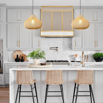 Ivor Wabi-sabi Rattan Pendant Light Beige 60 cm x 45 cm | Celestre