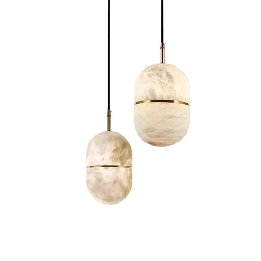 Enver Alabaster Capsule Pendant Light | Celestre