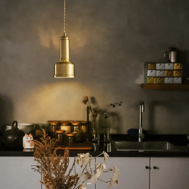 Ilvar Vintage Copper Mini Pendant Light Cylinder | Celestre