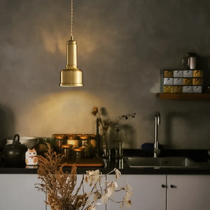 Ilvar Vintage Copper Mini Pendant Light Cylinder | Celestre