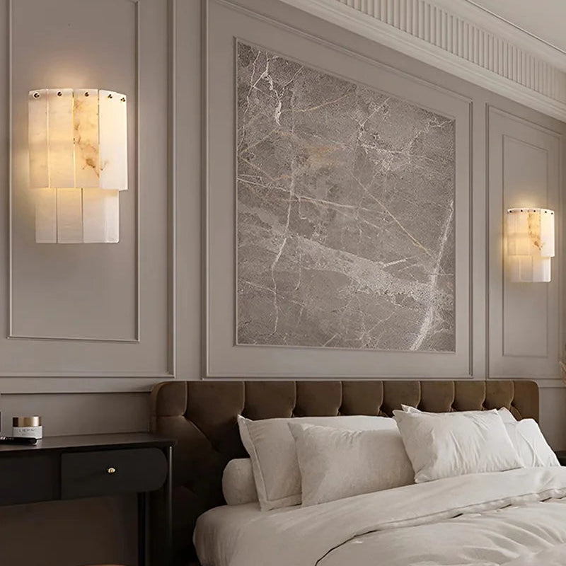 Winza Tiered Alabaster Wall Light | Celestre