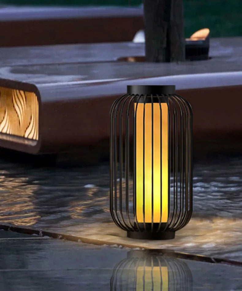 Amen Cage Solar Outdoor Lawn Lantern | Celestre