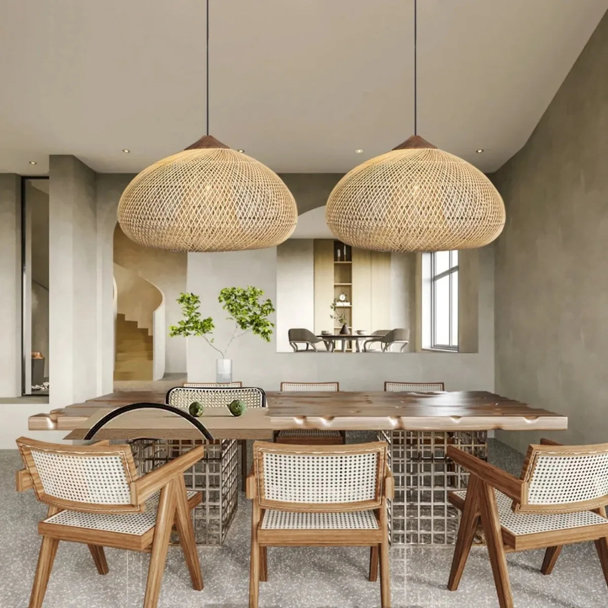 Ivor Wabi-sabi Rattan Pendant Light | Celestre