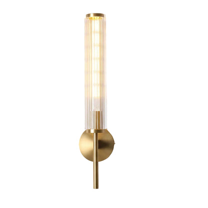 Voel Tubular Fluted Glass Wall Light | Celestre