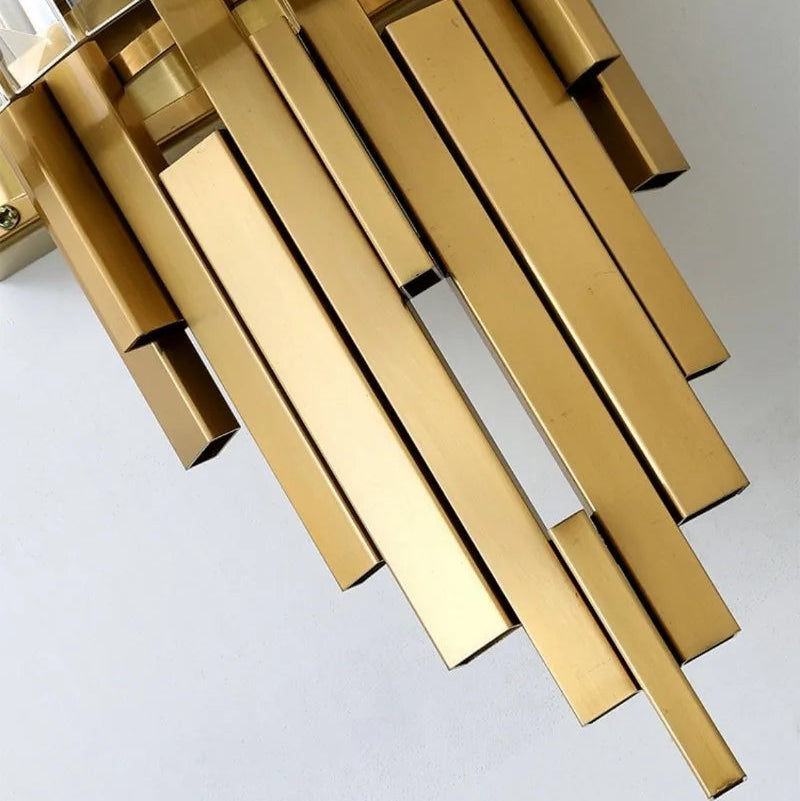Elir Crystal Tiered Bars Wall Light | Celestre