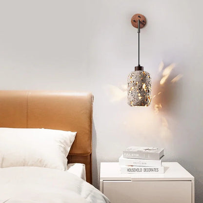 Neva Travertine Cylindrical Wall Light | Celestre