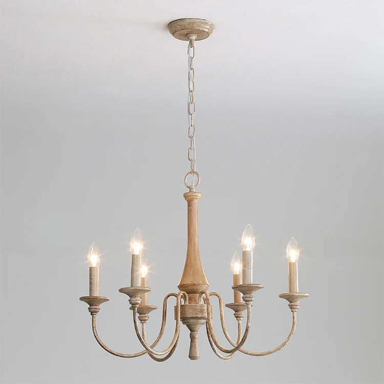 Luvo Wood Spindle Chandelier | Celestre