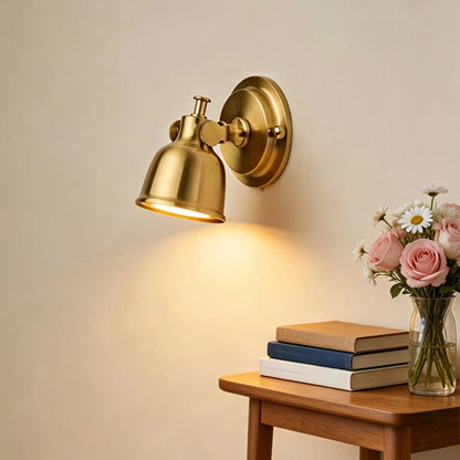 Kivra Minimalist Adjustable Spotlight Wall Light Gold | Celestre