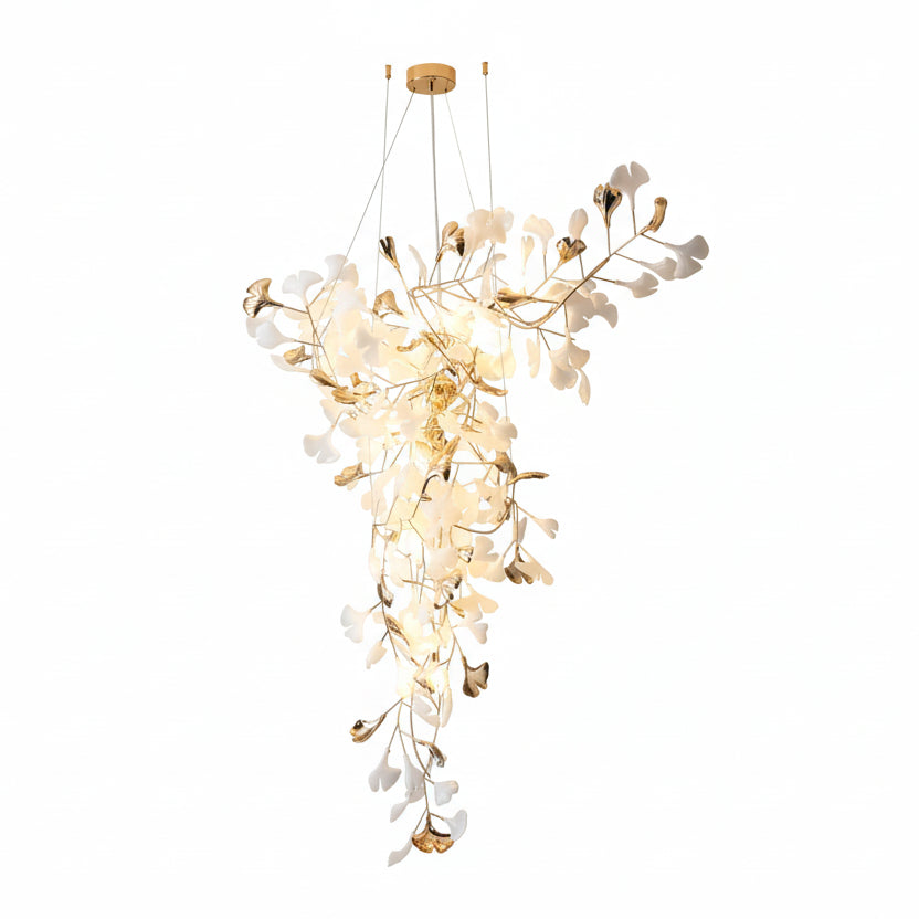 Octa Ginkgo Ceramic Petal Chandelier | Celestre