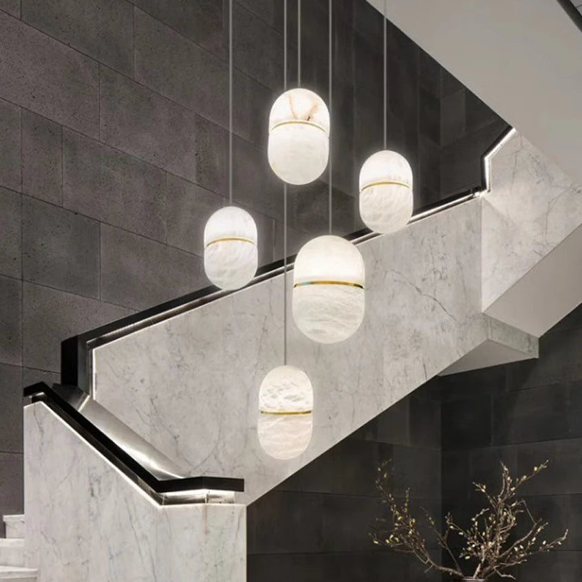 Enver Alabaster Capsule Pendant Light | Celestre