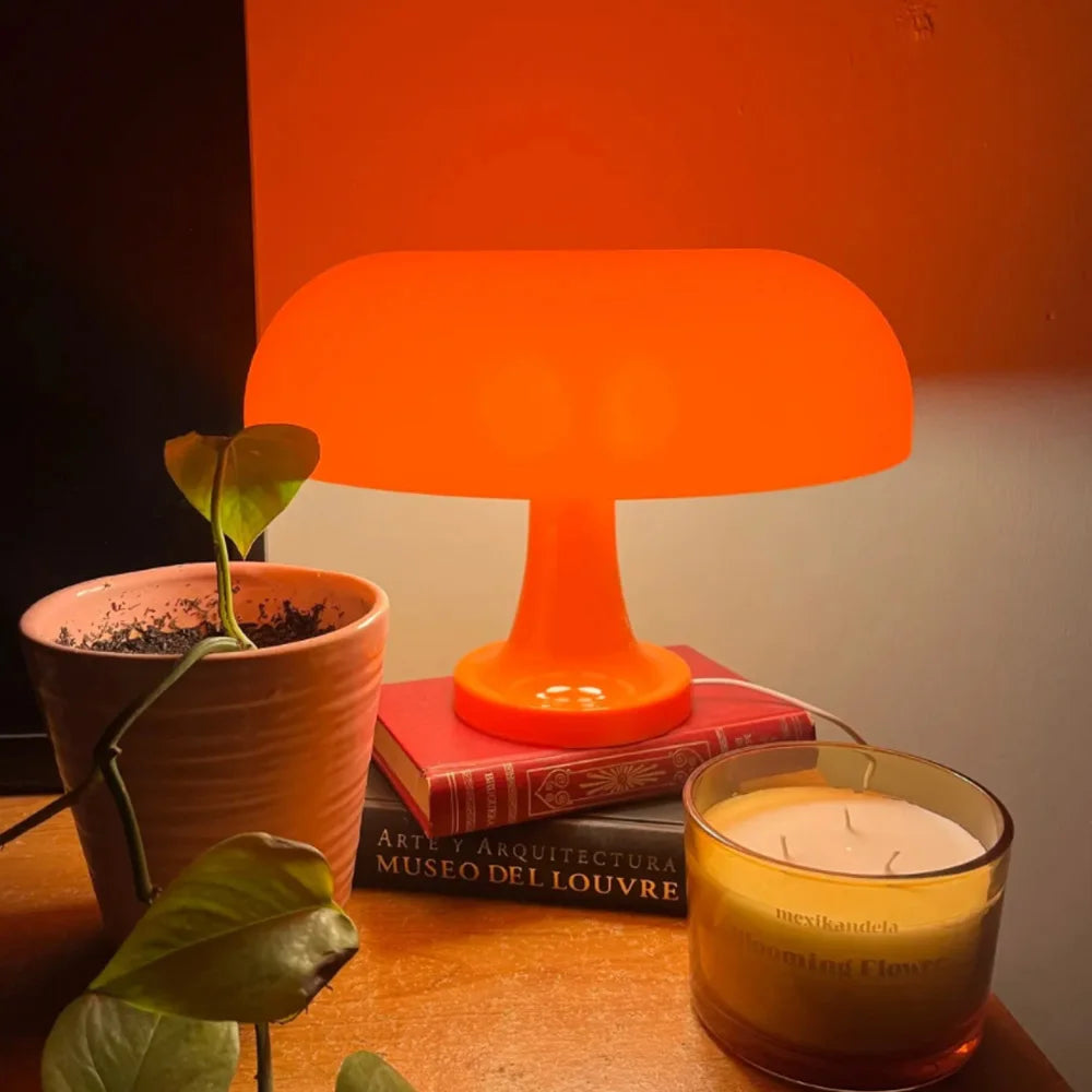 Bera Mushroom LED Table Lamp Orange | Celestre