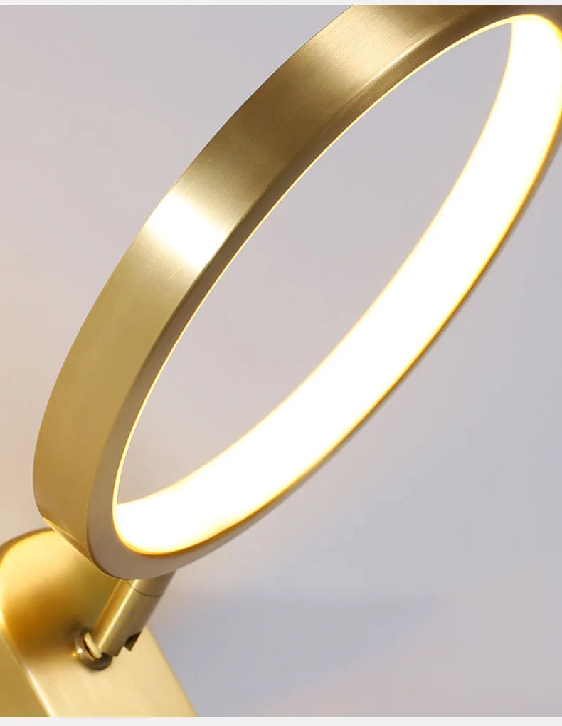 Vesko Minimalist Brass Ring Wall Light | Celestre