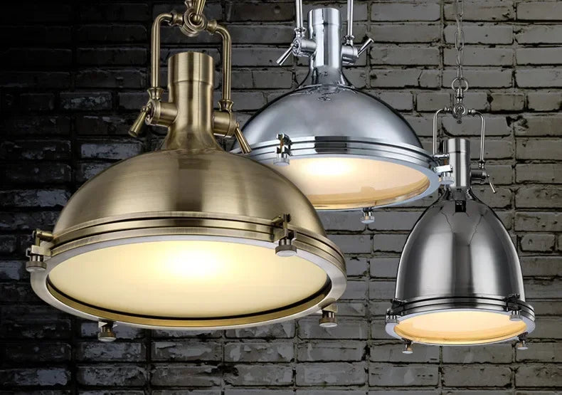 Torvo Industrial Nautical Dome Pendant Light | Celestre
