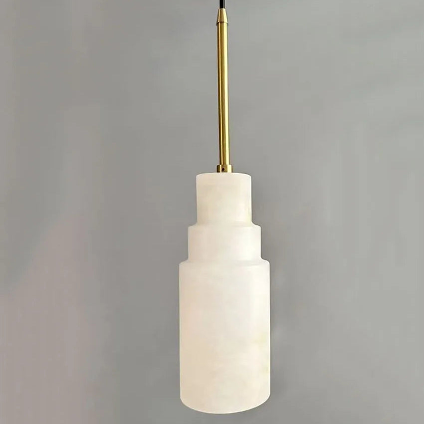 Klyra Stepped Alabaster Pendant Light | Celestre
