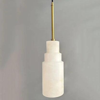 Klyra Stepped Alabaster Pendant Light | Celestre