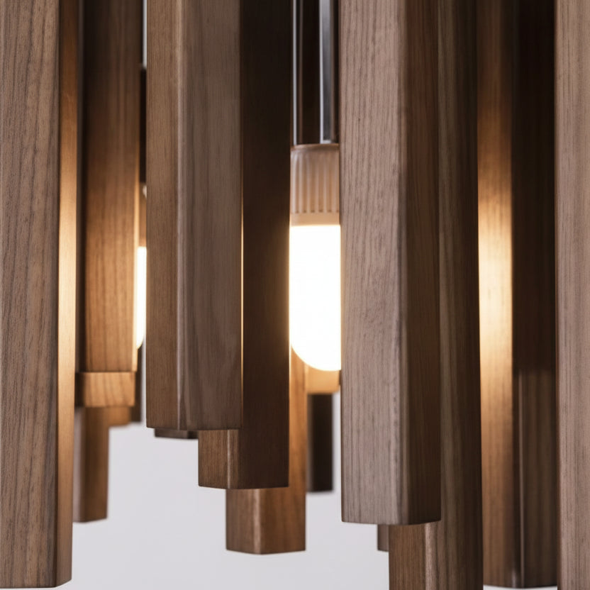 Azera Retro Wood Chandelier | Celestre