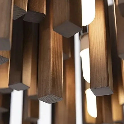 Azera Retro Wood Chandelier | Celestre