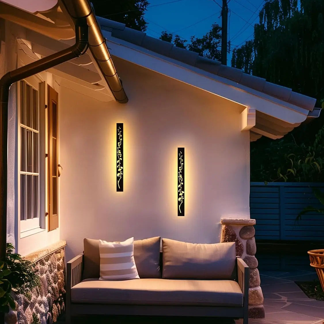 Leyi Linear Strip Outdoor Wall Light H 30 cm | Celestre