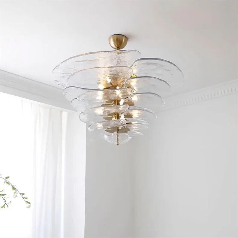 Lyric Lotus Leaf Chandelier Transparent | Celestre