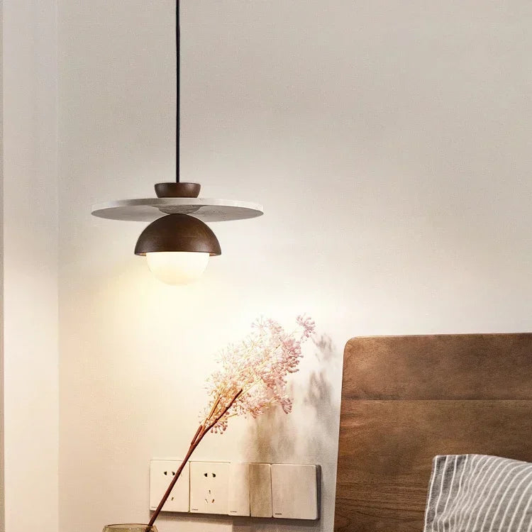 Pila Stacked Travertine Pendant Light | Celestre