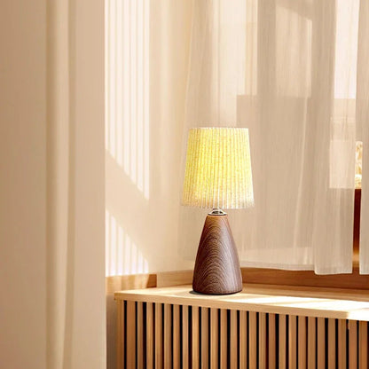 Nelo Pleated Conical Table Lamp | Celestre