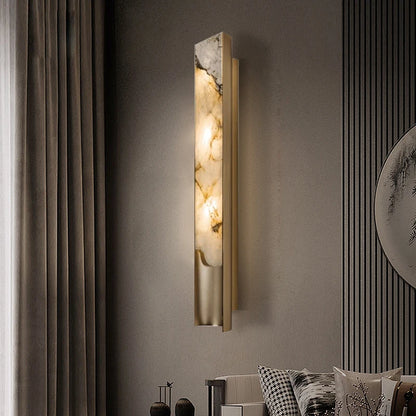 Aris Inset Marble Long Wall Light W 15 x H 90 cm | Celestre