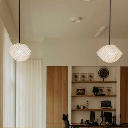 Tava Shell Style Ribbed Pendant Light | Celestre