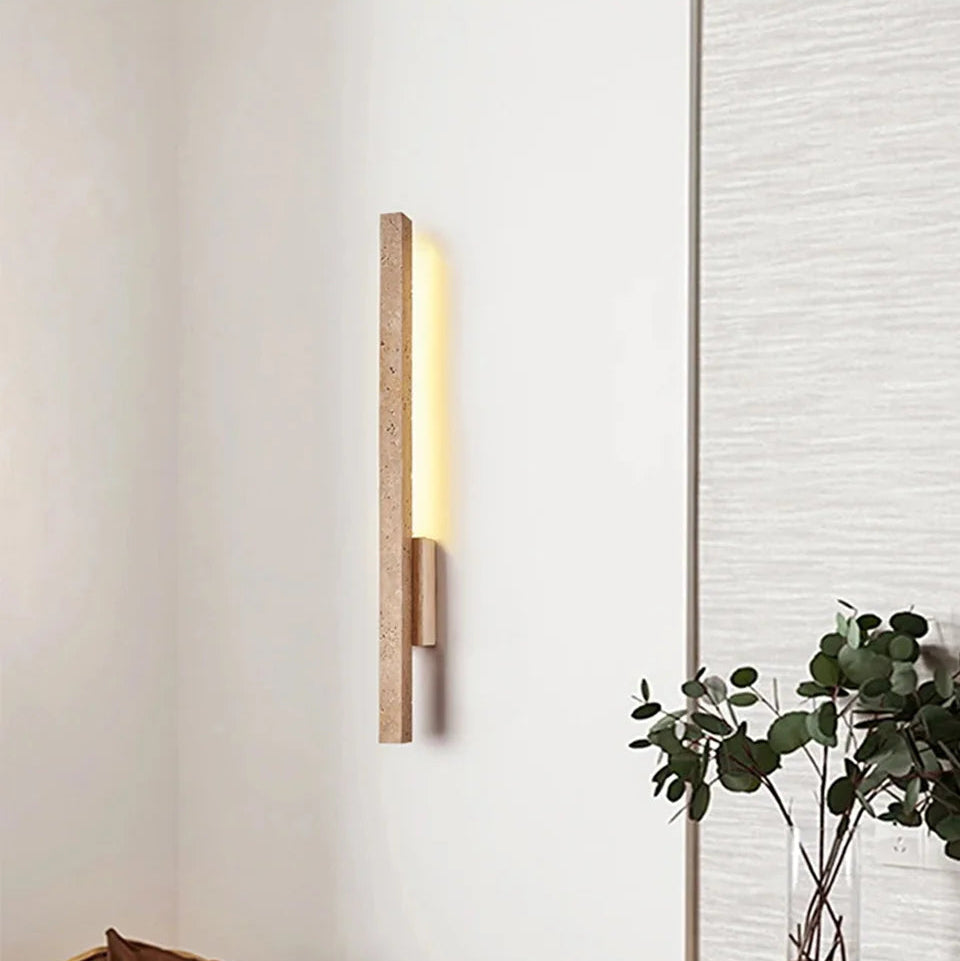Elmi Travertine Strip Wall Light | Celestre