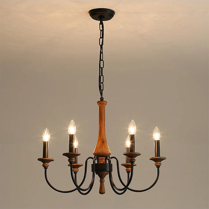 Luvo Wood Spindle Chandelier | Celestre