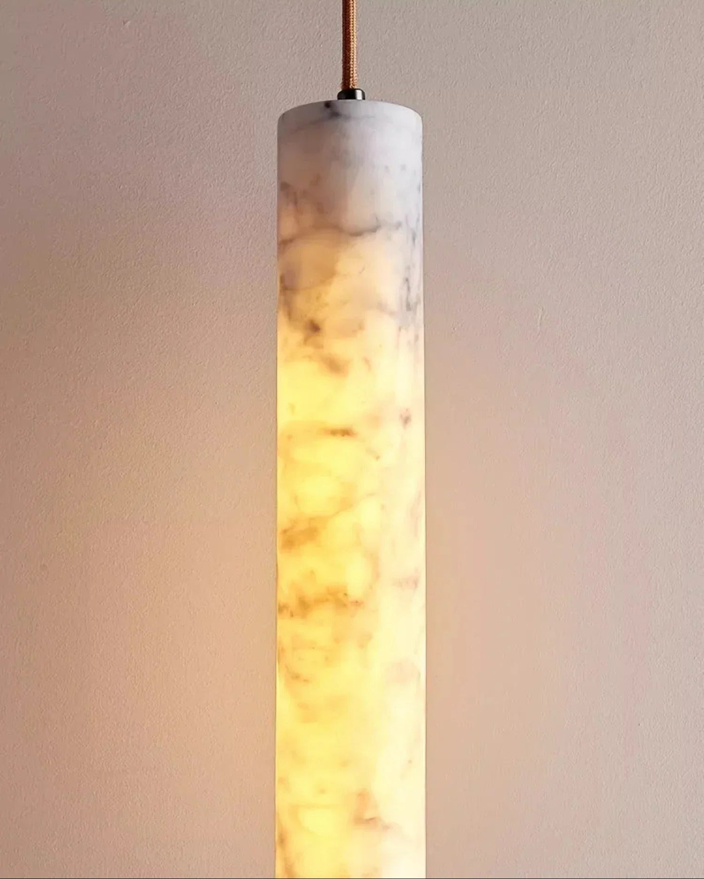 Olri Alabaster Cylindrical Pendant Light | Celestre