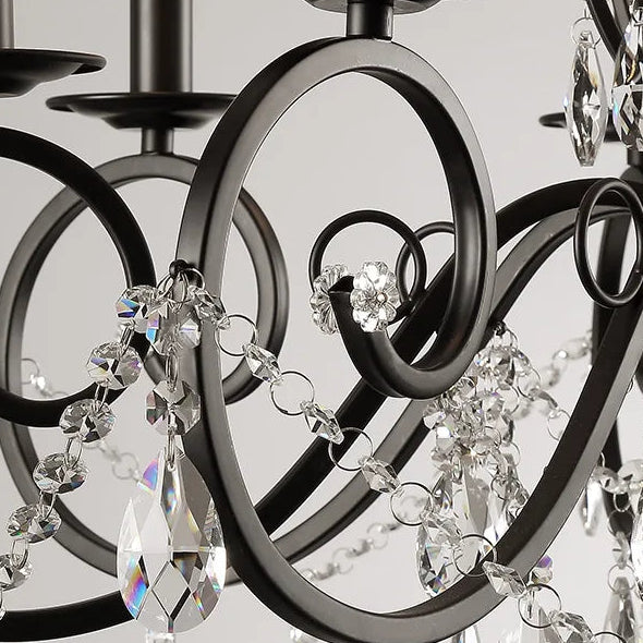 Ember Vintage Black Crystal Chandelier | Celestre