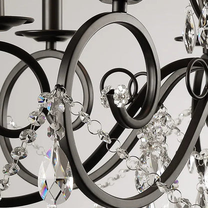 Ember Vintage Black Crystal Chandelier | Celestre