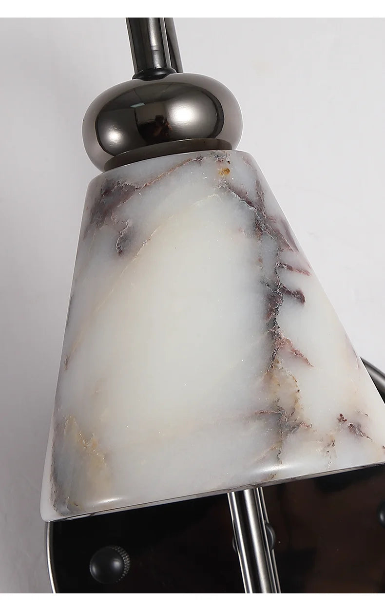 Elvy Art Deco Marble Candle Holder Wall Light | Celestre
