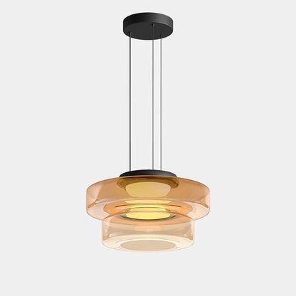 Irva Italian Glass Pendant light Amber | Celestre