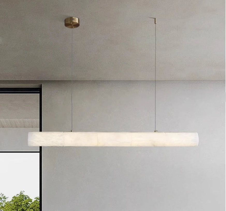 Javel Marble Cylindrical Chandelier 120 cm | Celestre